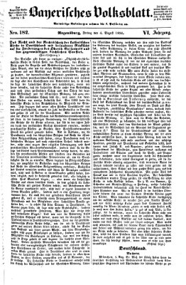 Bayerisches Volksblatt (Regensburger Morgenblatt) Freitag 4. August 1854