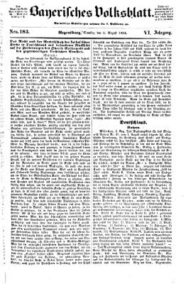 Bayerisches Volksblatt (Regensburger Morgenblatt) Samstag 5. August 1854