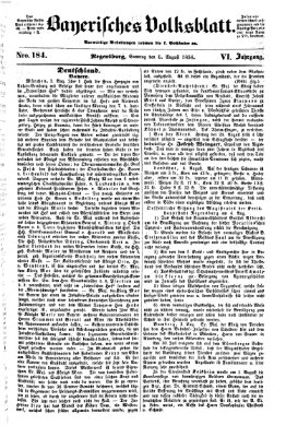 Bayerisches Volksblatt (Regensburger Morgenblatt) Sonntag 6. August 1854