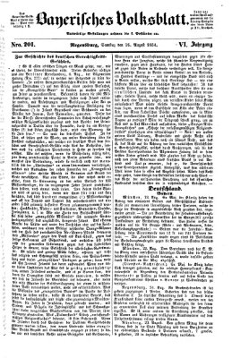 Bayerisches Volksblatt (Regensburger Morgenblatt) Samstag 26. August 1854