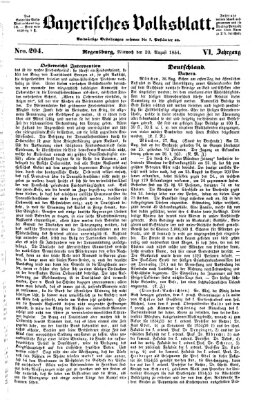 Bayerisches Volksblatt (Regensburger Morgenblatt) Mittwoch 30. August 1854