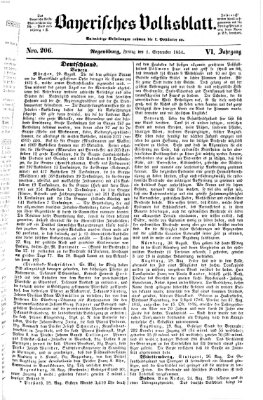 Bayerisches Volksblatt (Regensburger Morgenblatt) Freitag 1. September 1854