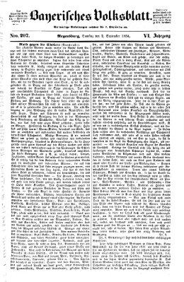 Bayerisches Volksblatt (Regensburger Morgenblatt) Samstag 2. September 1854