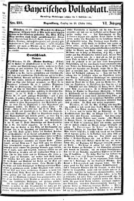 Bayerisches Volksblatt (Regensburger Morgenblatt) Samstag 28. Oktober 1854