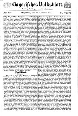 Bayerisches Volksblatt (Regensburger Morgenblatt) Freitag 17. November 1854