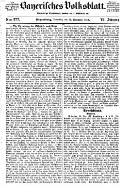 Bayerisches Volksblatt (Regensburger Morgenblatt) Donnerstag 23. November 1854