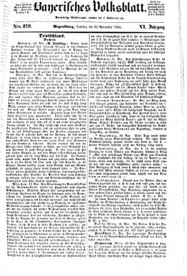 Bayerisches Volksblatt (Regensburger Morgenblatt) Samstag 25. November 1854