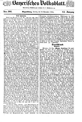 Bayerisches Volksblatt (Regensburger Morgenblatt) Dienstag 28. November 1854