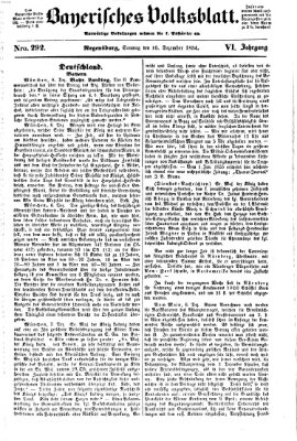 Bayerisches Volksblatt (Regensburger Morgenblatt) Sonntag 10. Dezember 1854