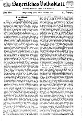 Bayerisches Volksblatt (Regensburger Morgenblatt) Freitag 15. Dezember 1854