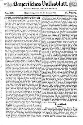 Bayerisches Volksblatt (Regensburger Morgenblatt) Freitag 22. Dezember 1854