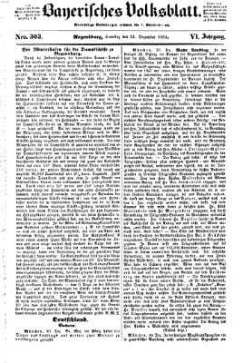 Bayerisches Volksblatt (Regensburger Morgenblatt) Samstag 23. Dezember 1854