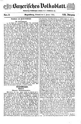 Bayerisches Volksblatt (Regensburger Morgenblatt) Mittwoch 3. Januar 1855