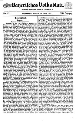 Bayerisches Volksblatt (Regensburger Morgenblatt) Freitag 19. Januar 1855