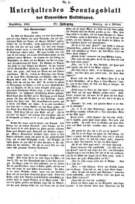 Bayerisches Volksblatt (Regensburger Morgenblatt) Sonntag 4. Februar 1855