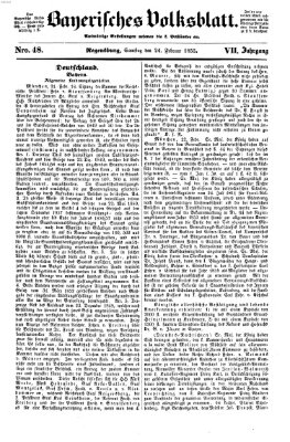 Bayerisches Volksblatt (Regensburger Morgenblatt) Samstag 24. Februar 1855