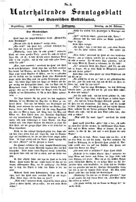 Bayerisches Volksblatt (Regensburger Morgenblatt) Sonntag 25. Februar 1855