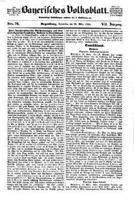 Bayerisches Volksblatt (Regensburger Morgenblatt) Donnerstag 29. März 1855