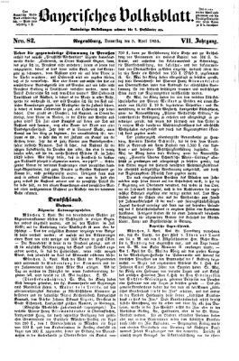 Bayerisches Volksblatt (Regensburger Morgenblatt) Donnerstag 5. April 1855