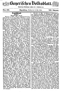 Bayerisches Volksblatt (Regensburger Morgenblatt) Dienstag 15. Mai 1855