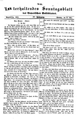 Bayerisches Volksblatt (Regensburger Morgenblatt) Sonntag 20. Mai 1855