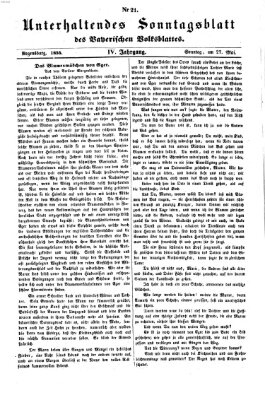 Bayerisches Volksblatt (Regensburger Morgenblatt) Sonntag 27. Mai 1855