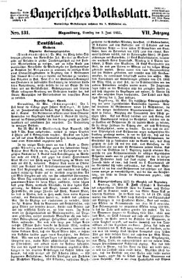 Bayerisches Volksblatt (Regensburger Morgenblatt) Samstag 2. Juni 1855