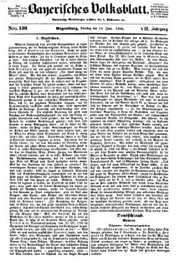 Bayerisches Volksblatt (Regensburger Morgenblatt) Dienstag 12. Juni 1855