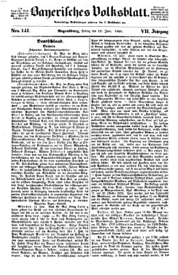 Bayerisches Volksblatt (Regensburger Morgenblatt) Freitag 15. Juni 1855