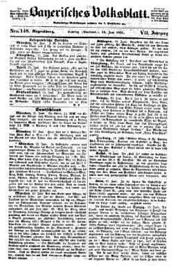 Bayerisches Volksblatt (Regensburger Morgenblatt) Samstag 23. Juni 1855