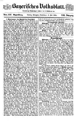 Bayerisches Volksblatt (Regensburger Morgenblatt) Dienstag 3. Juli 1855