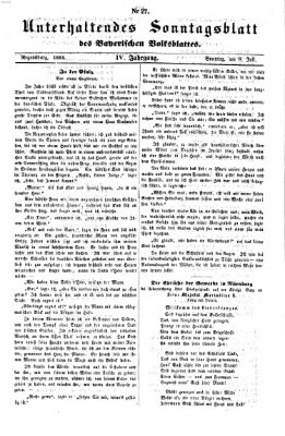 Bayerisches Volksblatt (Regensburger Morgenblatt) Sonntag 8. Juli 1855