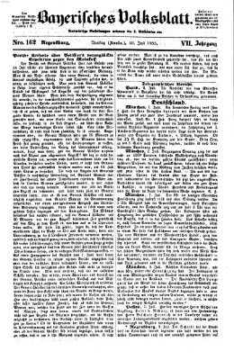 Bayerisches Volksblatt (Regensburger Morgenblatt) Dienstag 10. Juli 1855