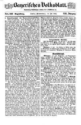 Bayerisches Volksblatt (Regensburger Morgenblatt) Samstag 14. Juli 1855