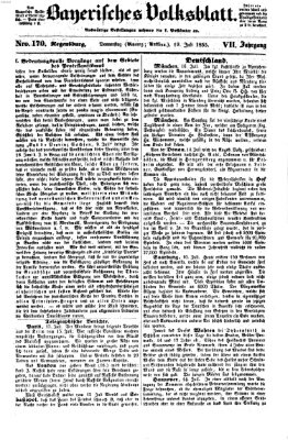 Bayerisches Volksblatt (Regensburger Morgenblatt) Donnerstag 19. Juli 1855