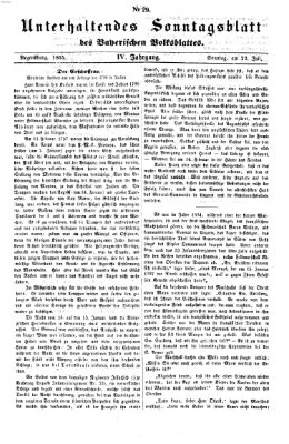 Bayerisches Volksblatt (Regensburger Morgenblatt) Sonntag 22. Juli 1855