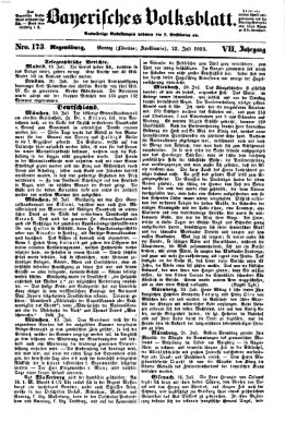 Bayerisches Volksblatt (Regensburger Morgenblatt) Montag 23. Juli 1855