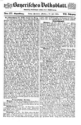 Bayerisches Volksblatt (Regensburger Morgenblatt) Freitag 27. Juli 1855