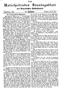 Bayerisches Volksblatt (Regensburger Morgenblatt) Sonntag 29. Juli 1855