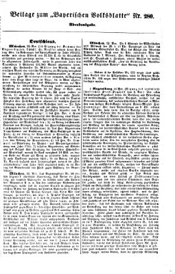 Bayerisches Volksblatt (Regensburger Morgenblatt) Samstag 24. November 1855