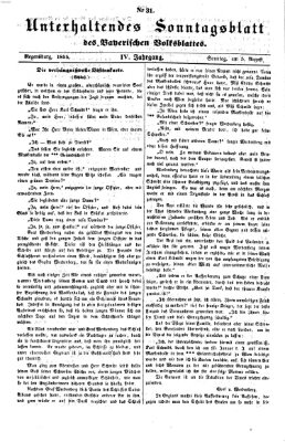 Bayerisches Volksblatt (Regensburger Morgenblatt) Sonntag 5. August 1855