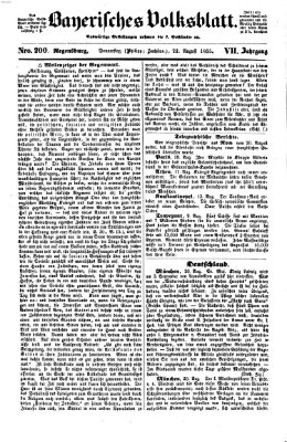 Bayerisches Volksblatt (Regensburger Morgenblatt) Donnerstag 23. August 1855