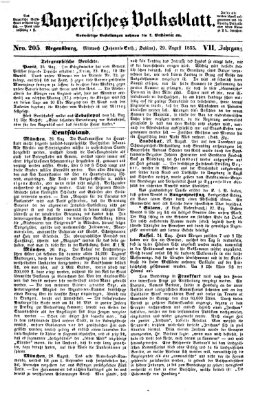 Bayerisches Volksblatt (Regensburger Morgenblatt) Mittwoch 29. August 1855