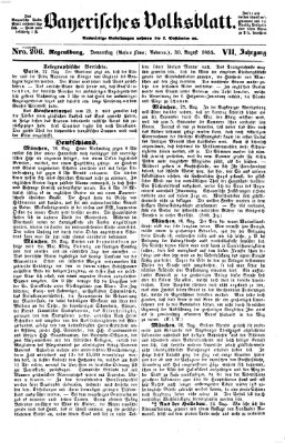 Bayerisches Volksblatt (Regensburger Morgenblatt) Donnerstag 30. August 1855