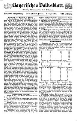 Bayerisches Volksblatt (Regensburger Morgenblatt) Freitag 31. August 1855