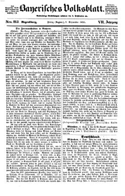 Bayerisches Volksblatt (Regensburger Morgenblatt) Freitag 7. September 1855