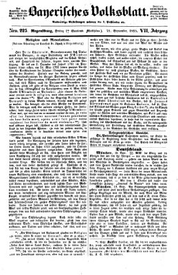 Bayerisches Volksblatt (Regensburger Morgenblatt) Freitag 21. September 1855