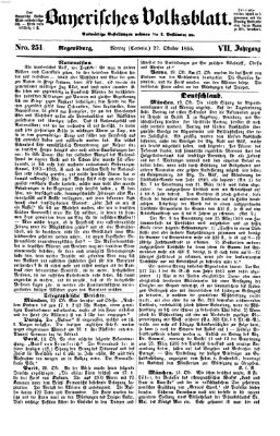 Bayerisches Volksblatt (Regensburger Morgenblatt) Montag 22. Oktober 1855