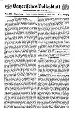 Bayerisches Volksblatt (Regensburger Morgenblatt) Freitag 26. Oktober 1855