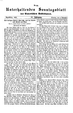 Bayerisches Volksblatt (Regensburger Morgenblatt) Sonntag 4. November 1855